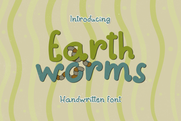 Earthworms Font: A Playful Handwritten Typeface for Editorial Design