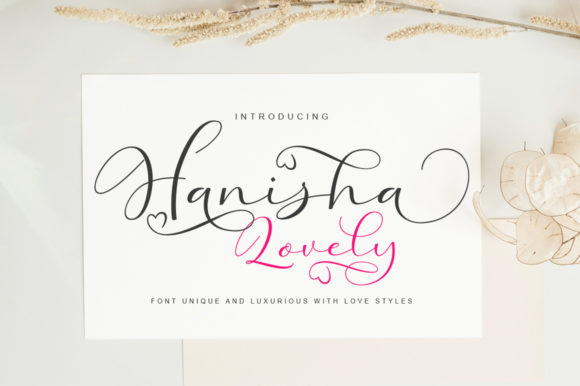 Hanisha Lovely: A Handwritten Font for Romantic Typography