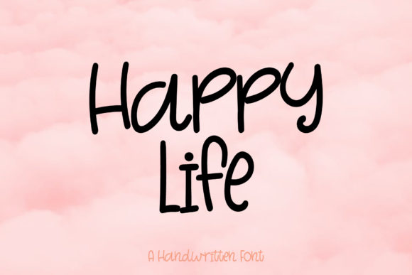 Happy Life Font: A Handwritten Typeface for Modern Editorial Design