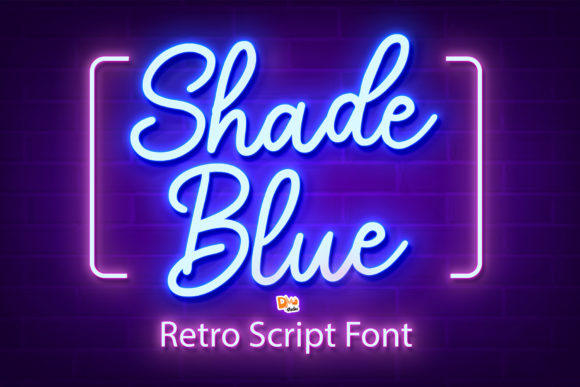Shade Blue: A Retro Script Typeface for Real-World Branding