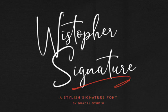 Wistopher Signature: A Stylish Handwritten Typeface for Web Design